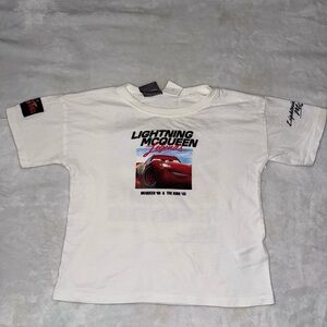 Zara Kids Lightning McQueen White T-Shirt